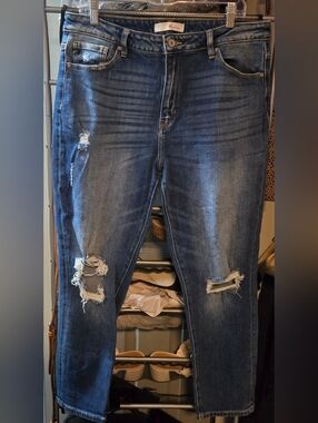 KanCan Medium Blue Ripped Skinny Jeans